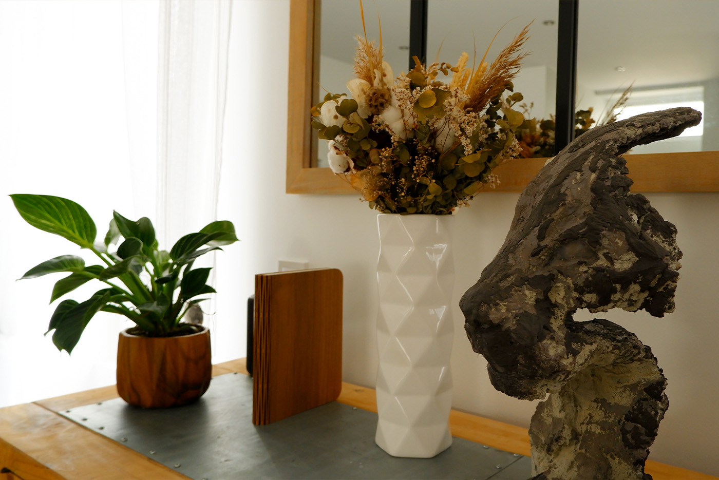 décoration d'intérieur sculpture plante